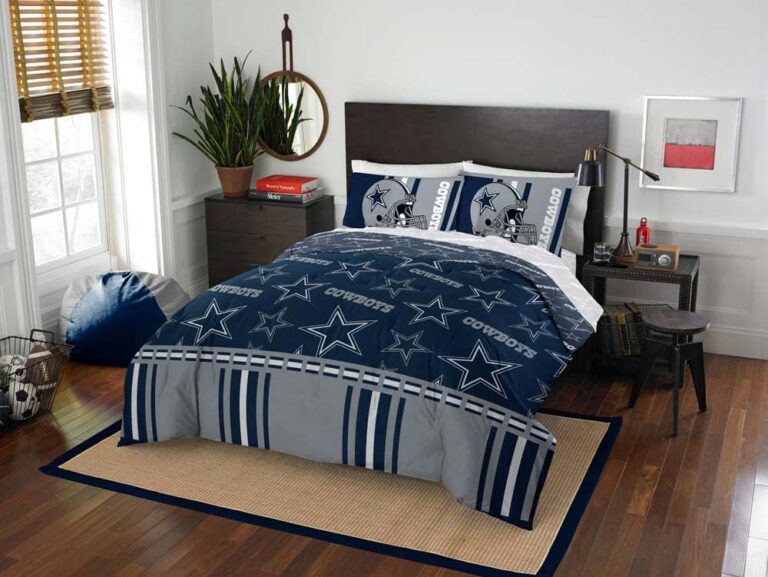 Officially Licensed NFL Dallas Cowboys Queen Bed In a Bag Set, 86″ x 86″