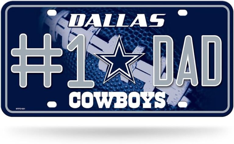 Rico Industries NFL 1 DAD Metal Tag (#1 Fan) #1 Fan Metal Auto Tag 8.5″ x 11″ – Great for Truck/Car/SUV