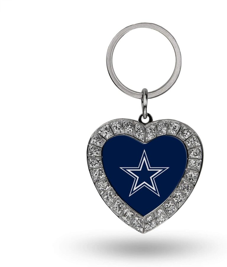 Rico Industries NFL Football Rhinestone Heart Keychain – Great Accessory