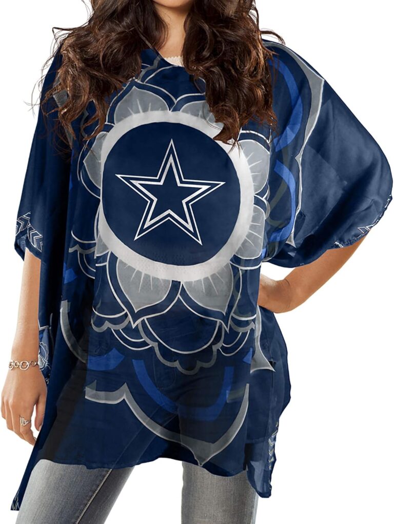 Littlearth NFL Sheer Caftan with Flower Design