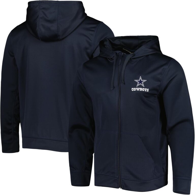 dunbrooke Men’s Heathered NFL Trophy Fleece Full-Zip Hoodie