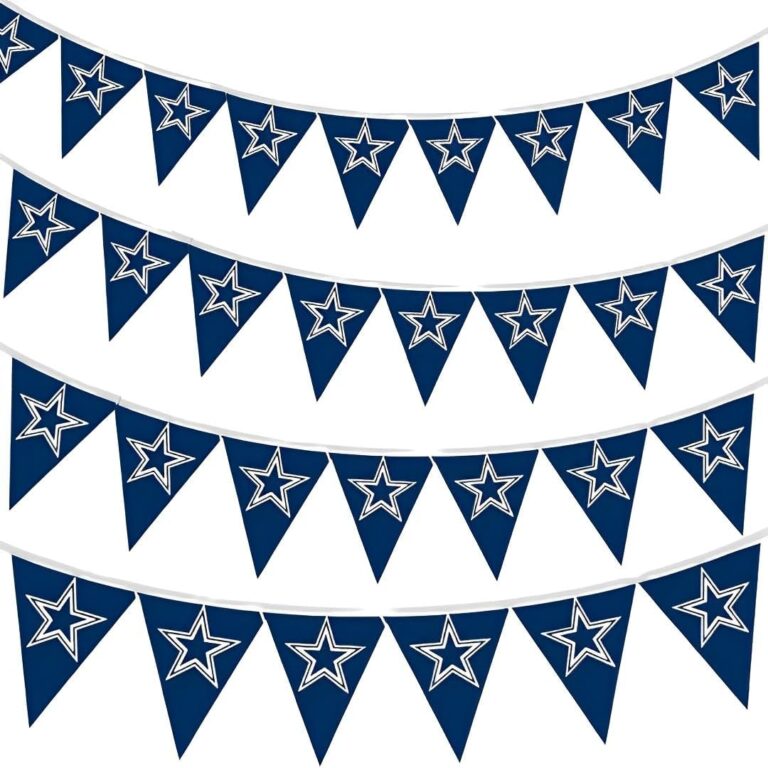 Dallas Cowboys Blue Plastic Pennant Banner – 12′ (Pack Of 1) – Ideal For Game Day Celebrations