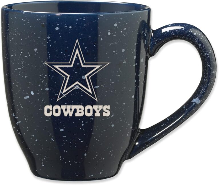 Rico Industries NFL Football 16 oz Team Color Laser Engraved Speckled Ceramic Coffee Mug