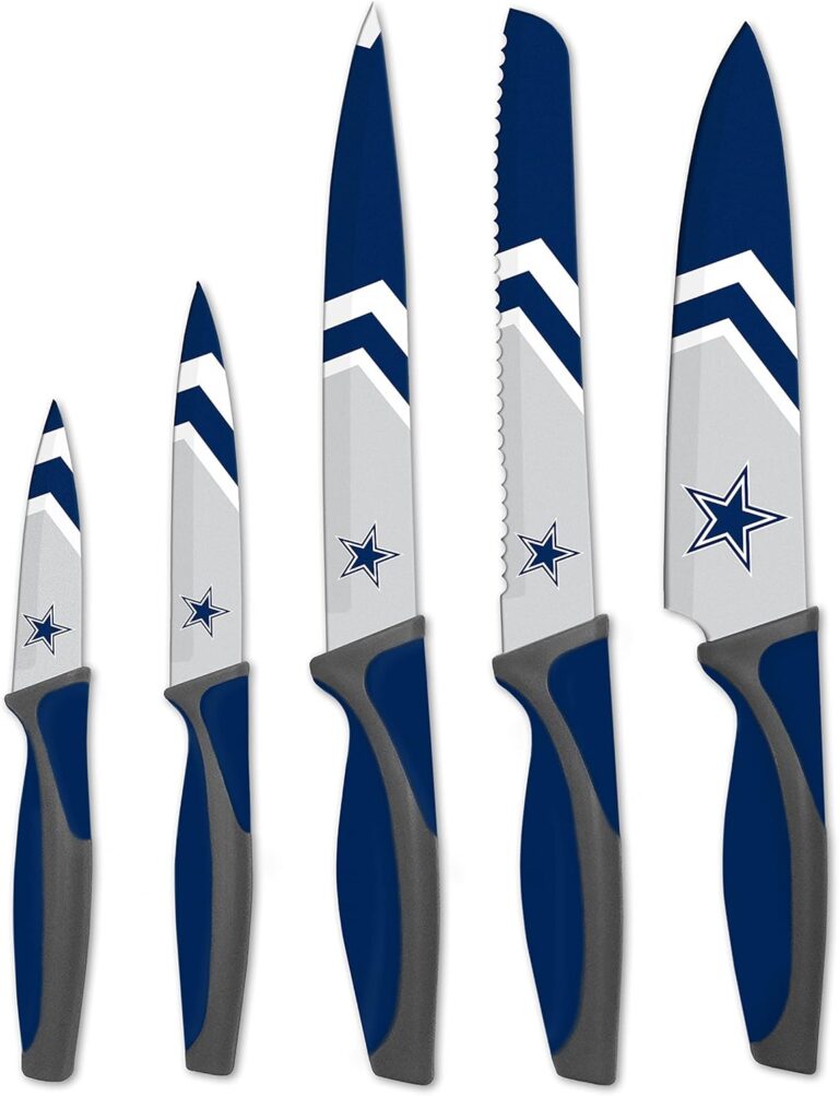 The Sports Vault NFL Dallas Cowboys 5-Piece Kitchen Knife Set