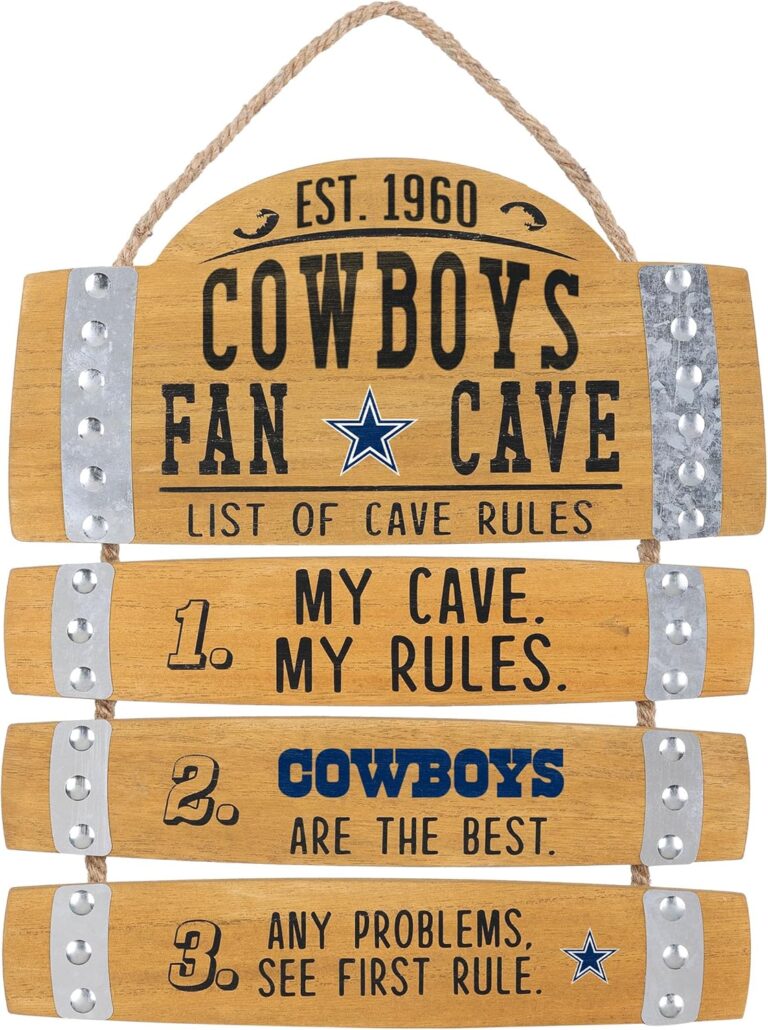 FOCO NFL Team Logo Barrel Slat Mancave Hanging Wall Sign