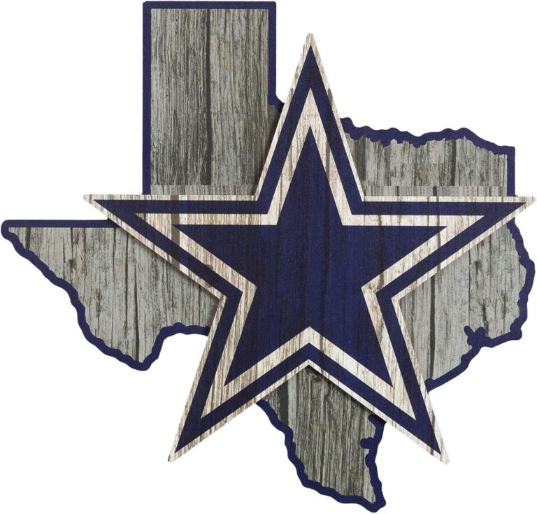 FOCO Dallas Cowboys NFL Wood State Sign