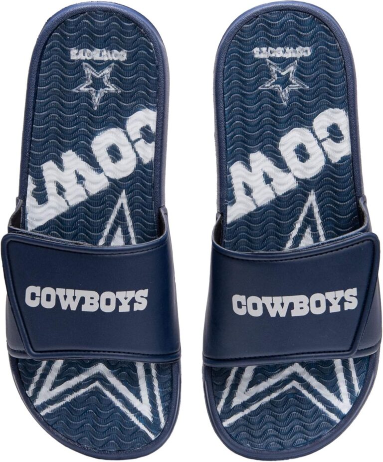 FOCO Men’s NFL Team Logo Sport Shower Foam Slide Flip Flop Sandals