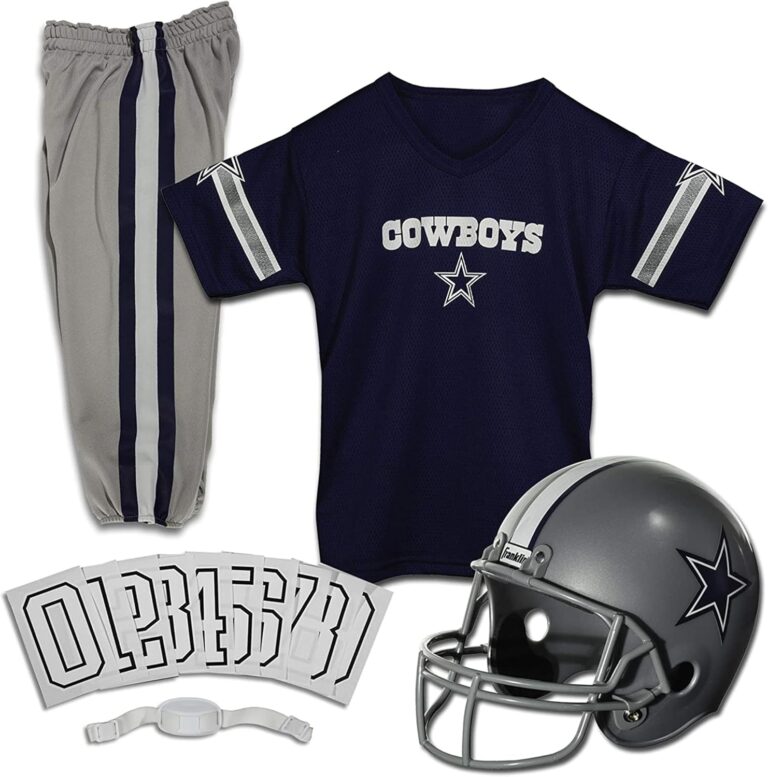 Franklin Sports NFL Youth Football Uniform Set for Boys & Girls – Includes Helmet, Jersey & Pants with Chinstrap + Numbers