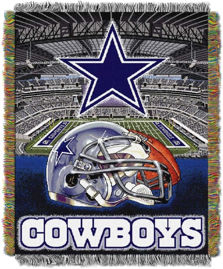 Northwest NFL Dallas Cowboys Unisex-Adult Woven Tapestry Throw Blanket, 48″ x 60″, Home Field Advantage