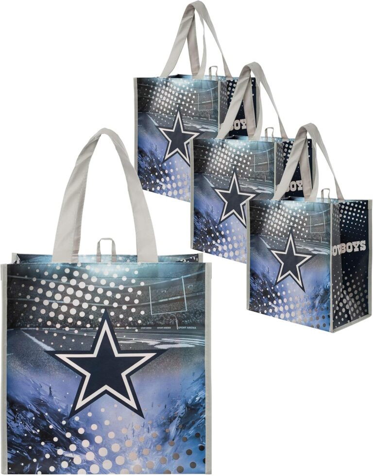 FOCO NFL Team Logo Reusable Grocery Shopping Bags Totes