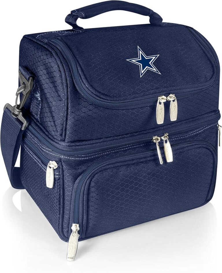 PICNIC TIME NFL unisex-adult NFL Pranzo Lunch Bag, Insulated Lunch Box with Picnic Set, Lunch Cooler Bag