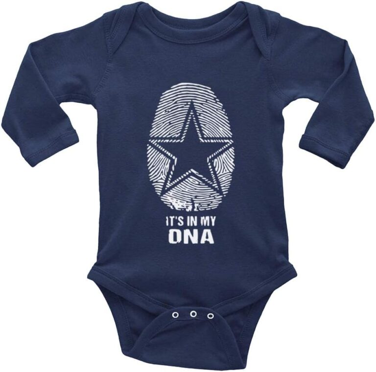 Cowboys It’s in My DNA for Baby Boy Girl Clothes Long Sleeve Newborn Playsuit