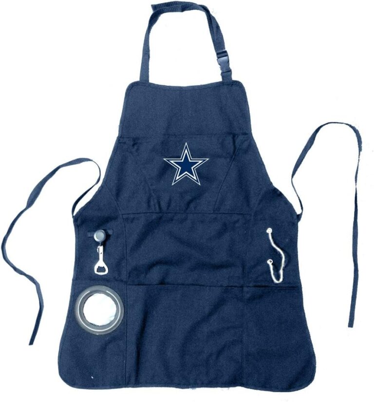 Team Sports America NFL Dallas Cowboys Ultimate Grilling Apron | Bottle Opener and Insulated Beverage Holder | Heavy Duty Durable Cotton Canvas 300 GSM | Machine Washable | Adjustable Straps