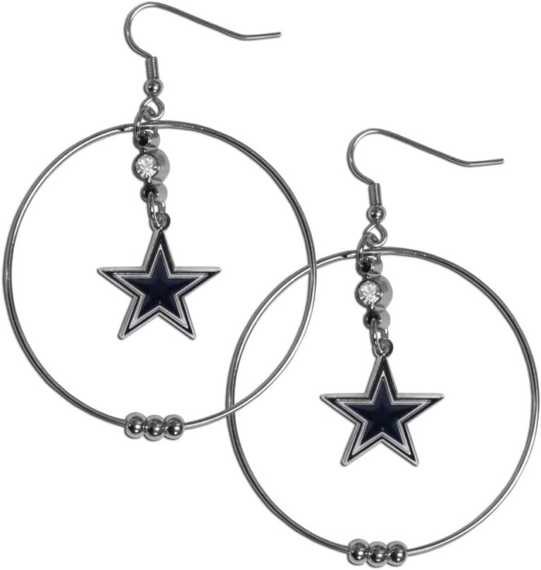 Siskiyou Sports NFL 2-Inch Hoop Earrings