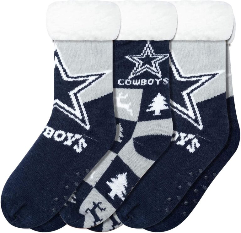 FOCO Women’s NFL Team Logo Fan Footy 3-Pack Slipper Socks