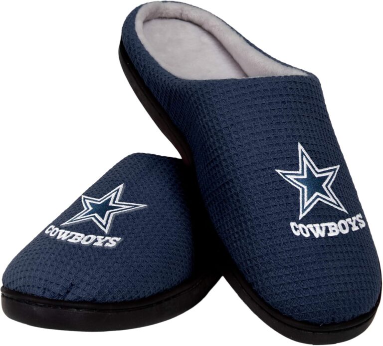 FOCO Men’s NFL Team Logo Memory Foam Slide Slippers