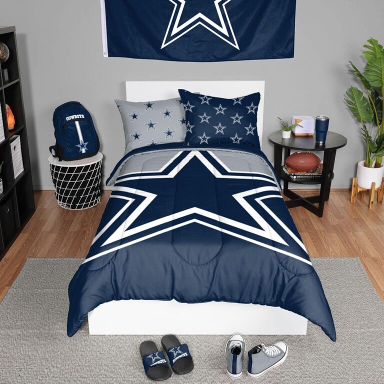 FOCO NFL Team Logo Bed in a Bag Comforter Bedding 3-Piece Set